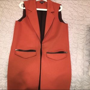 Top shop rust color vest/waistcoat